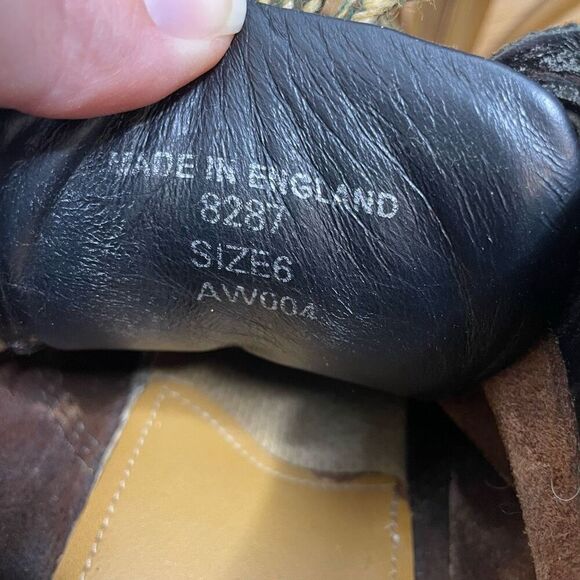 Dr Doc Martens Vintage 8287 Brown Leather Vintage Chunky 6 8 England Boots Ankle - Picture 8 of 9